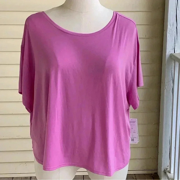 Tek Gear Cross-Back Short Sleeve Workout Tee Shirt Top Plus Size 3X - Picture 2 of 6